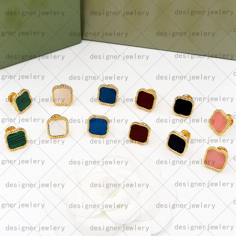 

titanium stud earrings designer jewelry braclet necklace fashion women clover earings luxury accessories party wedding engagement bride earring designer earing