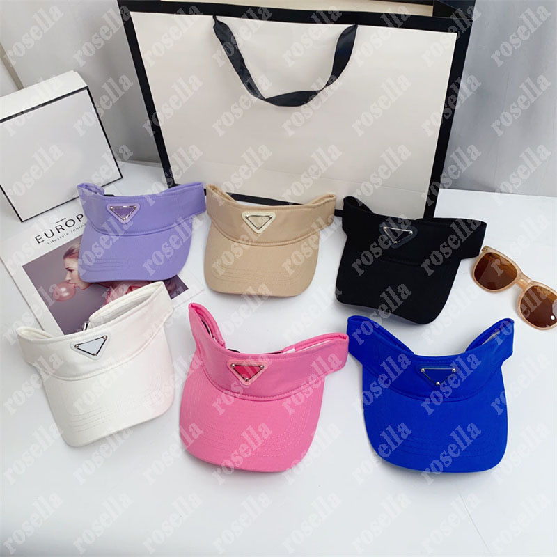 

Mens Designer Visor Casquette Luxurys Woman Sun Hats Summer Adjustable Beach Cap Casual Sports Golf Tennis Ball Caps 6 Colors, Blue