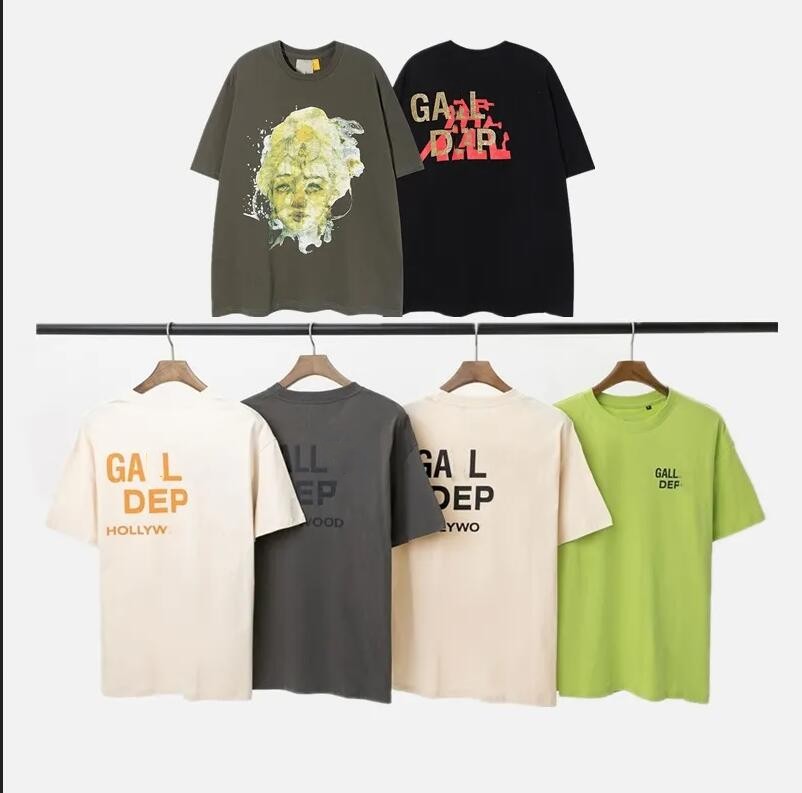 

Galleryse Depts Tees Mens T Shirts Women Designer Galleryes Depts T-shirts Cottons Tops Man S Casual Shirt Luxurys Clothing Street Shorts Sleeve Clothes Size S-XL, Additional postage