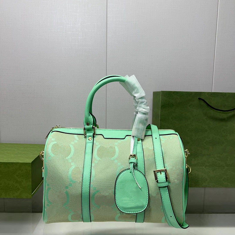 

Designer Tote Bag Women Handbags Luxury Boston Bags Gletters Printed Duffel Handbag Large Capacity Shoulder-bag Canvas Top Quality Lady Travel Handbag Crossbody, Green
