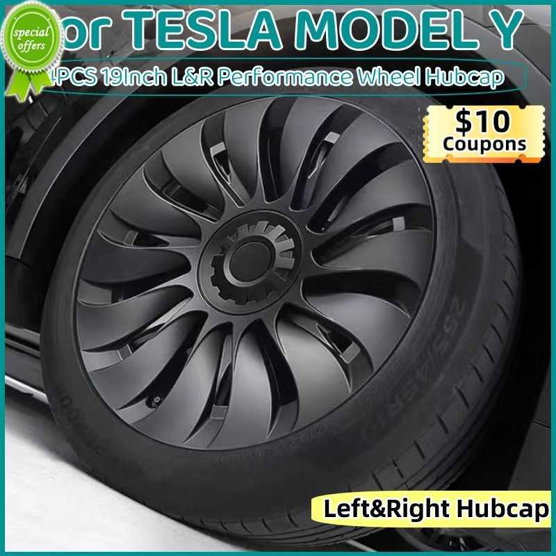 

4PCS 19Inch Hub Cap for Tesla Model Y 2023 Wheel HubcapPerformance Replacement Right Left Hubcap Full Rim Cover Accessories