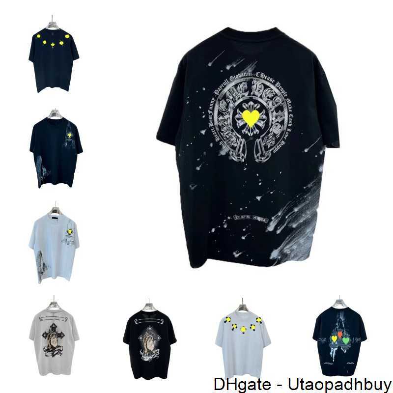 

Designer man T shirt Chrome Summer shirts Heart tshirt women Tee Ch Prints Oversize Breathable Casual T-shirts Hip Hop Chromees hearts ZMFS