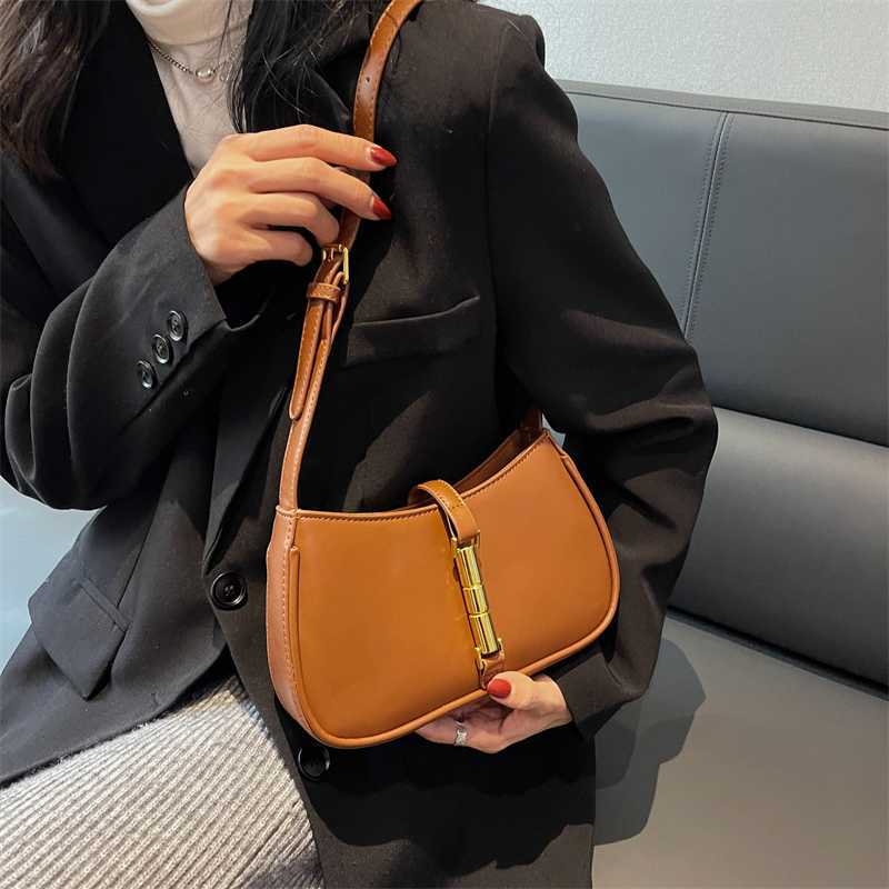 

Evening Bags Women Shoulder Bag 2023 Luxury Trend Underarm Bag Solid Color PU Leather Women Handabags Lady Purse Women's Bags Bolsa Feminina, Coffee