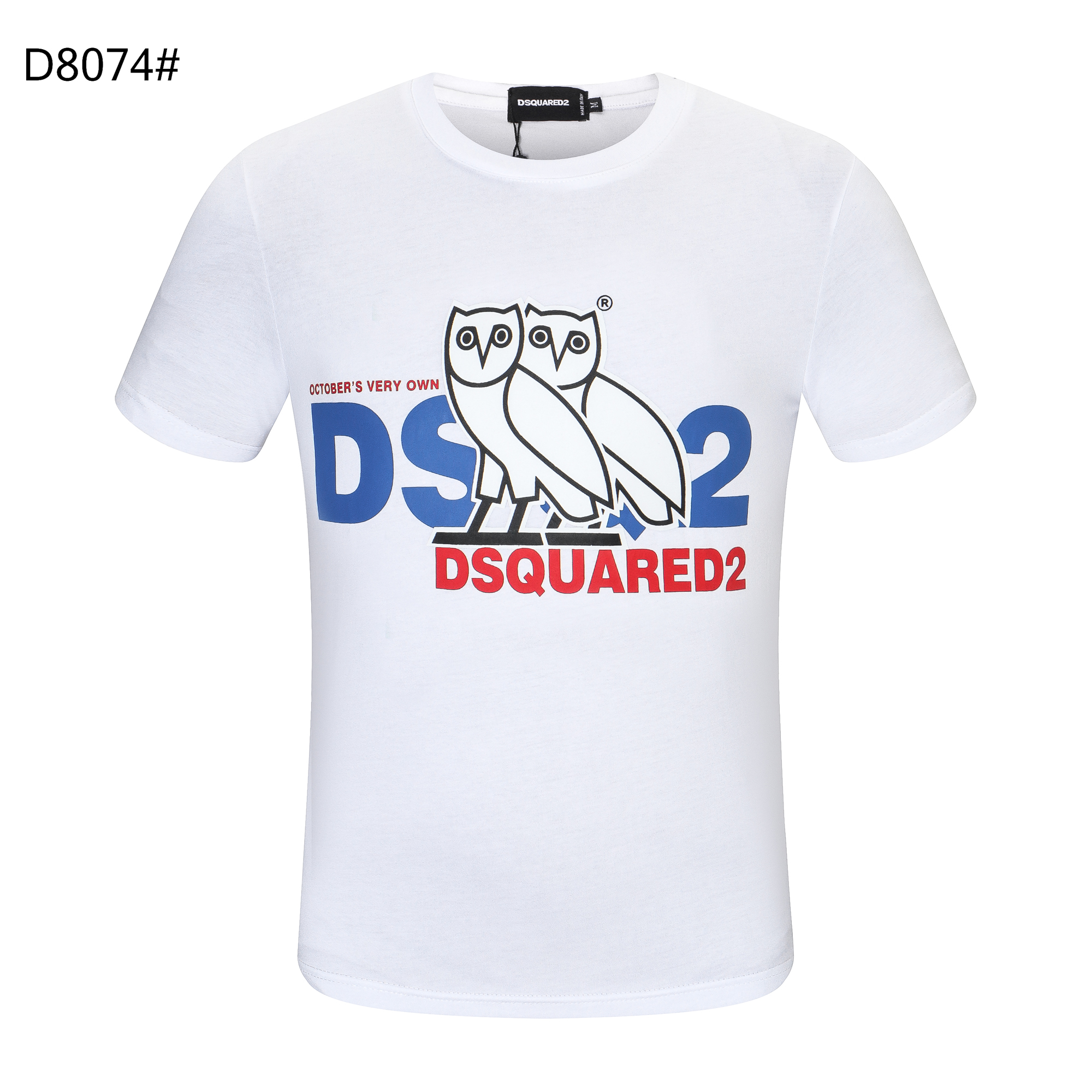 

DSQ2 ICON dsquared2s Mens printed shirts t shirts Brand Classic Fashion Trend for Simple Street Short Sleeve, Black