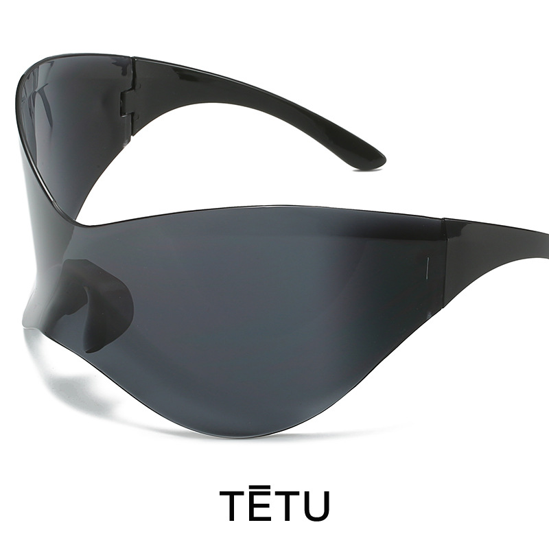 

Sunglasses for Women Men,Trendy Shield Wrap Around Sunglasses Oversized Fashion Frameless Sun Glasses