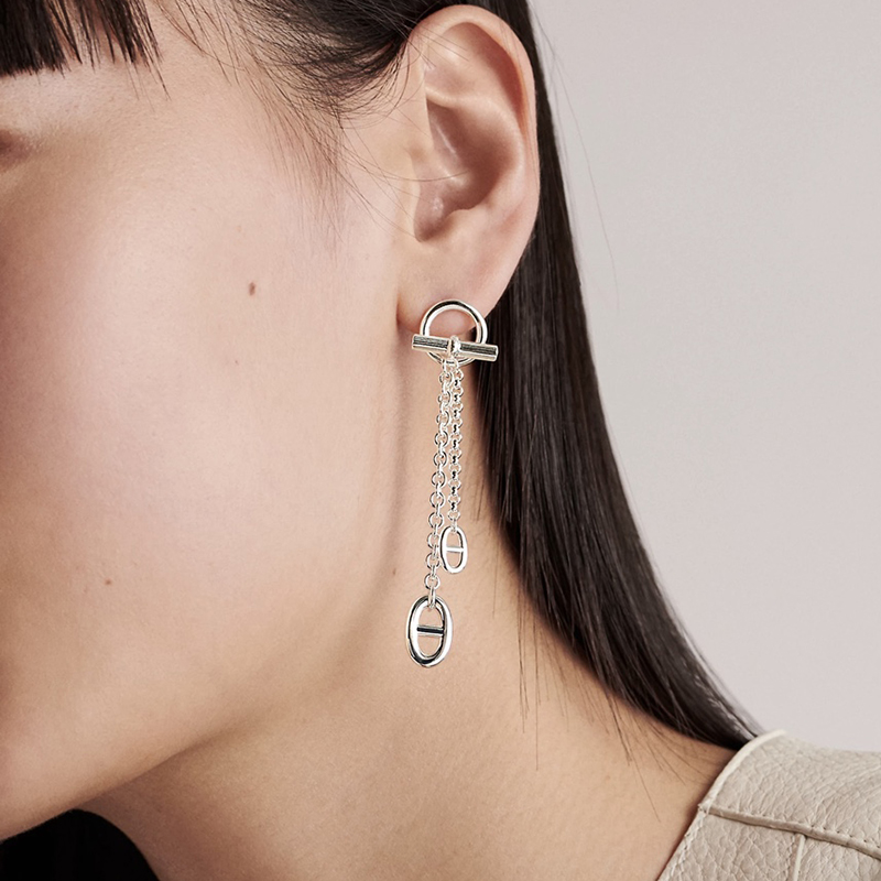 

CHAINES D ANCRE Earrings charm H for woman designer 925 silver T0P Advanced Materials official reproductions brand designer luxury anniversary gift 003
