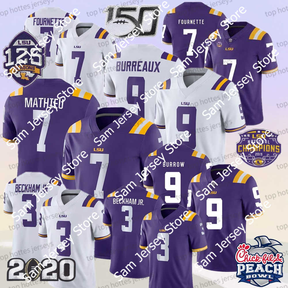 

LSU Tigers 2 Justin Jefferson College Football Jersey Odell Beckham Jr. Burreaux 9 Joe Burrow Tryann Mathieu 7 Fournette Purple Stitched College Mens Jerseys 125th, Men jersey