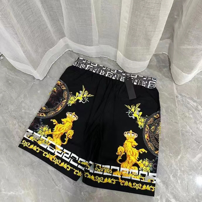 

Men's designer Rhude shorts Summer fashion beach pants Men's high-quality printed street clothing Multi color new shorts Men's loose fitting shorts M-XXXL, Black