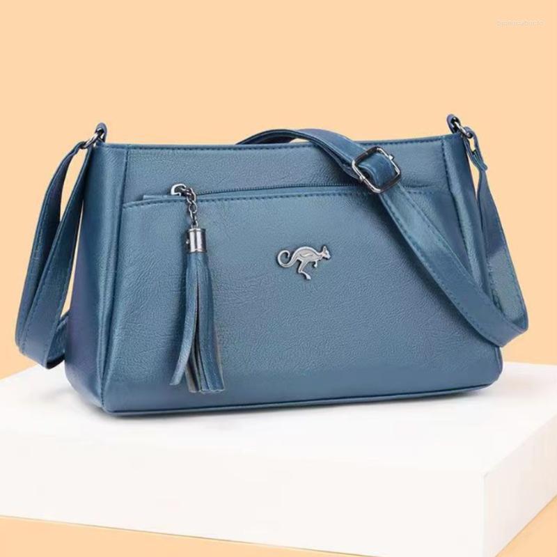 

Evening Bags Messenger Bag Handbags Women Shoulder Crossbody Pu Leather Mulity Layers Lady Clutch Purse Hand, Blue