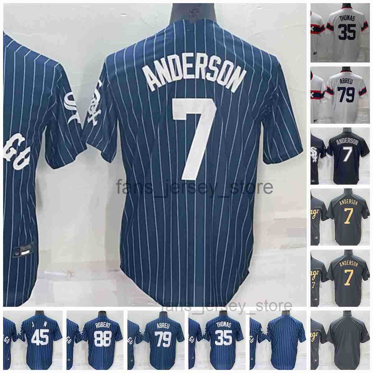 

2022 Baseball Jersey 7 Tim Anderson 35 Frank Thomas #45 79 Jose Abreu 88 Luis Robert Stitched Jerseys, Same as picture