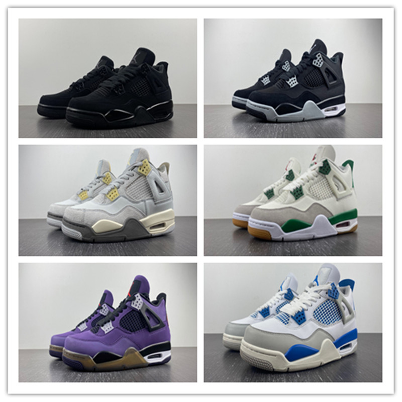 

Sports Shoes Jumpman 4 Black Cat Eminem Carhartt tripartite partnership Olive Canvas Sneaker Designer Outdoors Original
