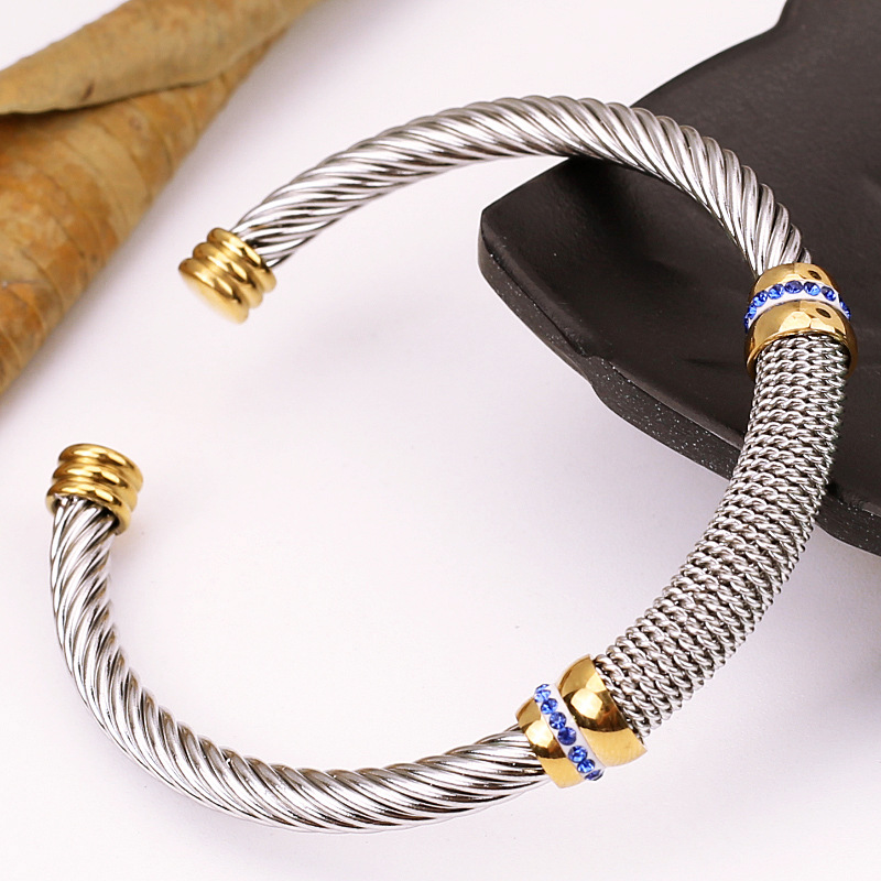 

Bracelets Mens Bangle Designer Bracelet For Women 10 Diamonds Luxury Jewelry Titanium Steel Gold-Plated Never Fade Not Allergic Gold/Silver/Rose