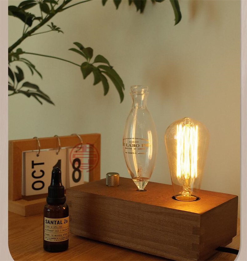 

Le Labo Air Humidifier Essential Oil Diffuser With Light Bulb For Electric Aromatherapy Diffuser Set with 30ML Santal 26 Essential Oil