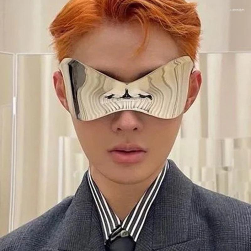 

Sunglasses Oversized Punk Y2K Goggle Women Men Sport Silver Futuristic Sun Glasses Female Rimless Eyeglasses De Sol Oculos