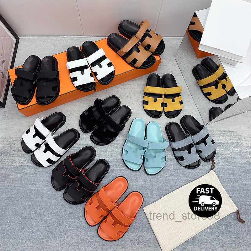 

Designer Chypre Slippers Classic Beach Flat Sandals Luxury Summer Lady Leather Flip Flops Top Quality Men Women Slides Size 35-44