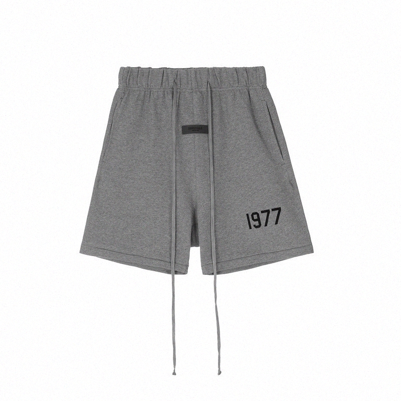 

fog for Men SS22 double thread EE flocking 1977 drawstring high street shorts 845p#, Cement white cy507