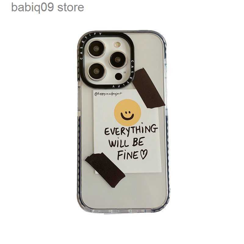 

Cell Phone Cases CASETIFY Smiling Face Label TPU Cases for iPhone 14 13 12 Pro Max XR XS Max 14Plus Lady Girl Anti-drop Soft Clear Cover D0405 T230419, 11