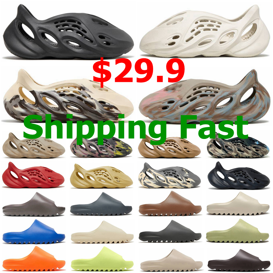 

Designer Slippers Men slider Foam Runners Vermillion Mineral Blue Onyx Pure Sandals Slide Slipper Ochre Bone Resin Foam Runner Ararat runr slides shoe Size 13, With box