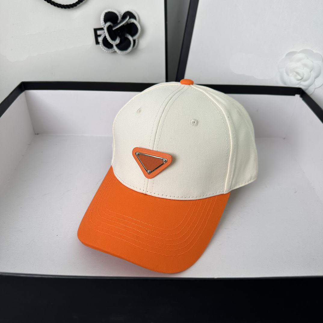 

Designer Ball Caps For Women Letter P Luxury Street Contrasting Colors Cotton Geometry Hat