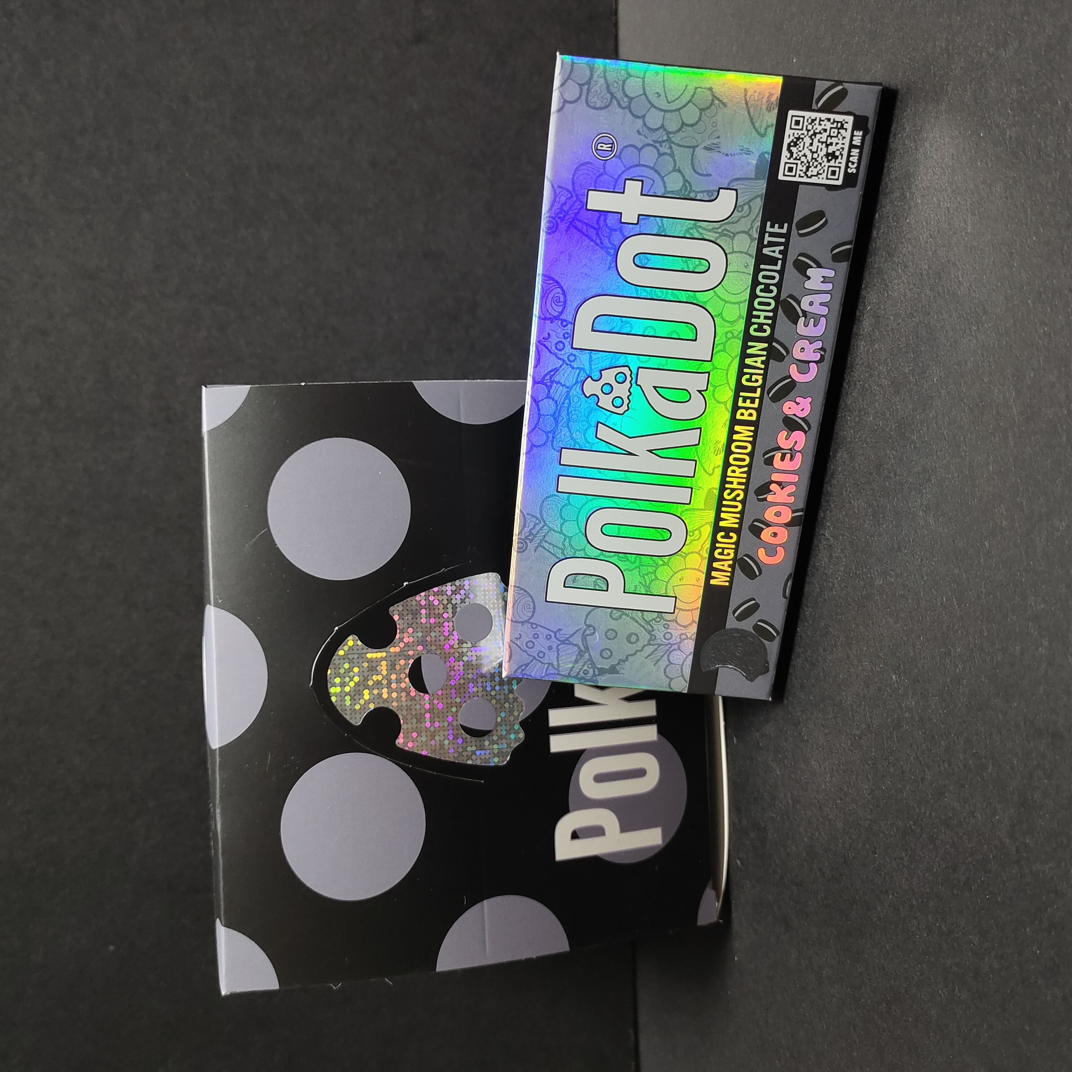 

PolkaDot chocolate Packaging Boxes Milk Chocolate gummies shrooms bars Cream Magic Mushroom polka dot mushroom chocolate bar package cookies and cream