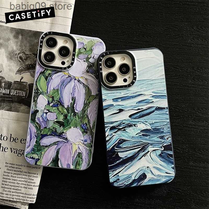 

Cell Phone Cases CASETIFY Fashion Brand Flowers Phone Case for Iphone 11 12 13 14 Pro Max Plus SE 2020 Transparent Artistic Shatterproof T230419, A2