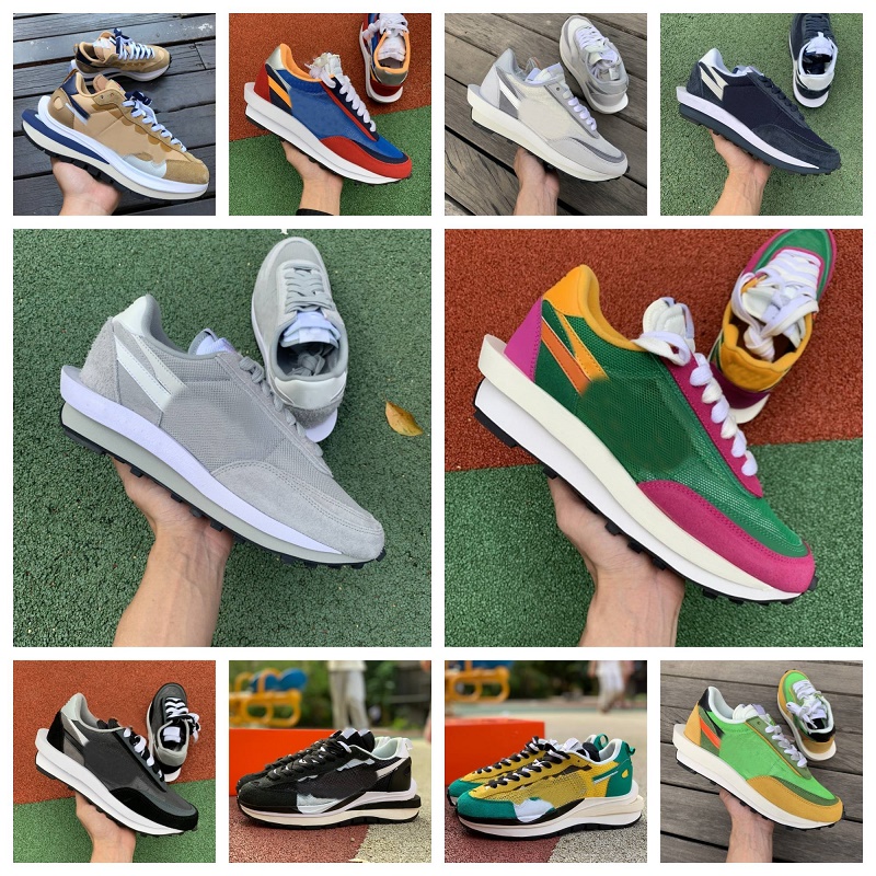 

SACAis x Fragment Cool Grey Running Shoes Mens Womens VaporWaffle LDV Waffle Blue Void Orange Blaze Sesame Black Team Royal Gum Sail Summit White Nylon Men Sneakers, Shoes lace