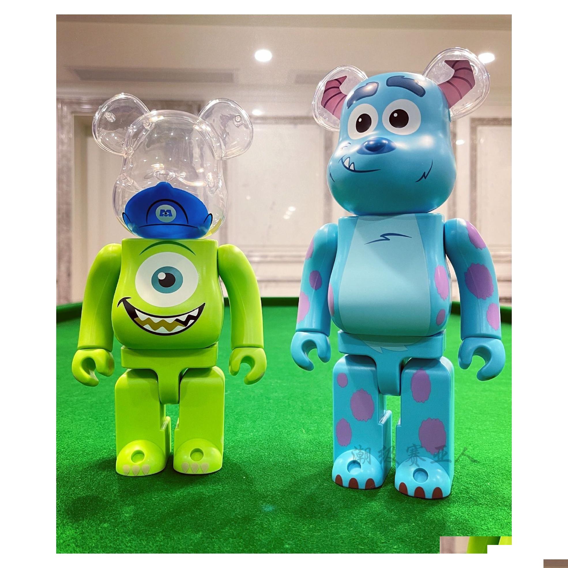 

Action Toy Figures 400 Bearbrick Pvc Figure Cosplay One Big Eye Sley Collections Bearbricklys 28Cm Joints Sounds Dhnpb