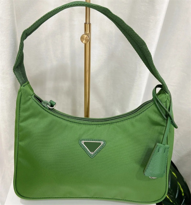 

Fashion mens shoulder designer bag nylon luxurys handbags Re Edition top p metal triangle with letters hobo leather woman shoulder bag zipper closure XB033 B23, 1#