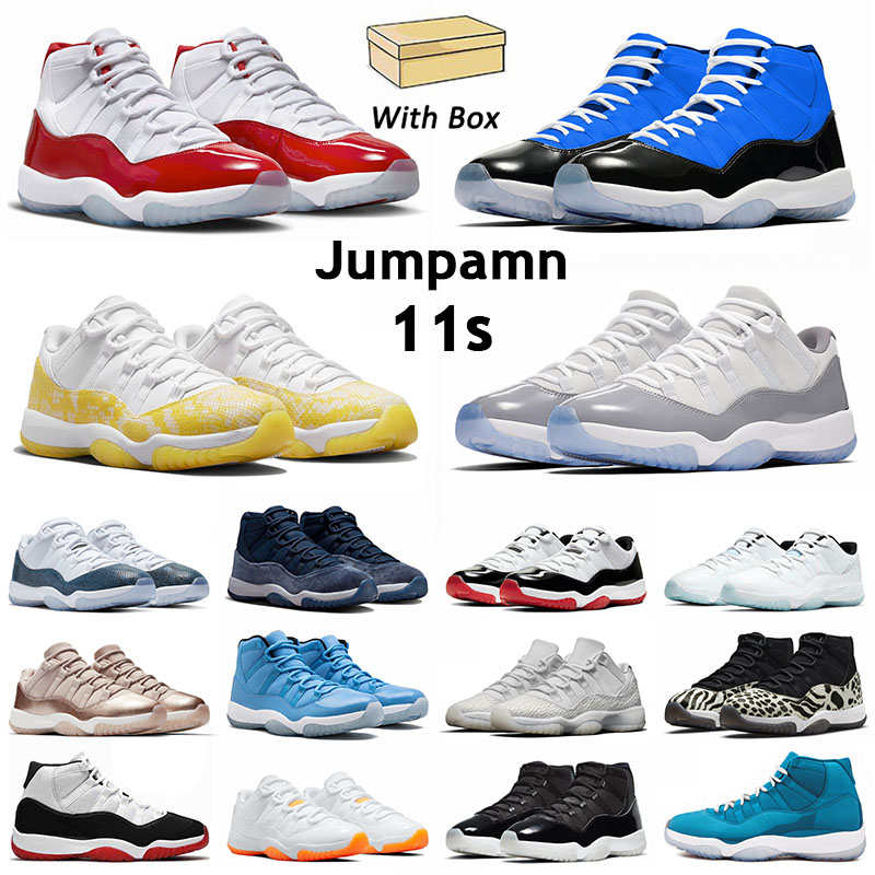 

2023 Fashion Basketball Shoes jmpman 11s Cherry Citrus Black Blue Cement Grey 11s low Tour Yellow Snakeskin Concord Low mens womens sports sneakers big size: 36-47, 36-47 high white bred