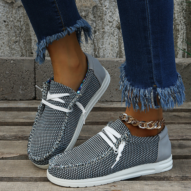 

Sandals Women Shoes Sneakers Knitted Mesh Dude Flats Large Size Ladies Slip on Zapatill Mujer Casual Summer Female Mocassins 230419