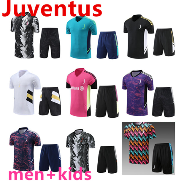 

2022 2023 2024 soccer jerseys short sleeves training suit POGBA DI MARIA VLAHOVIC CHIESA 202/23/24 tracksuit men kids kit set football kit uniform sportswear
