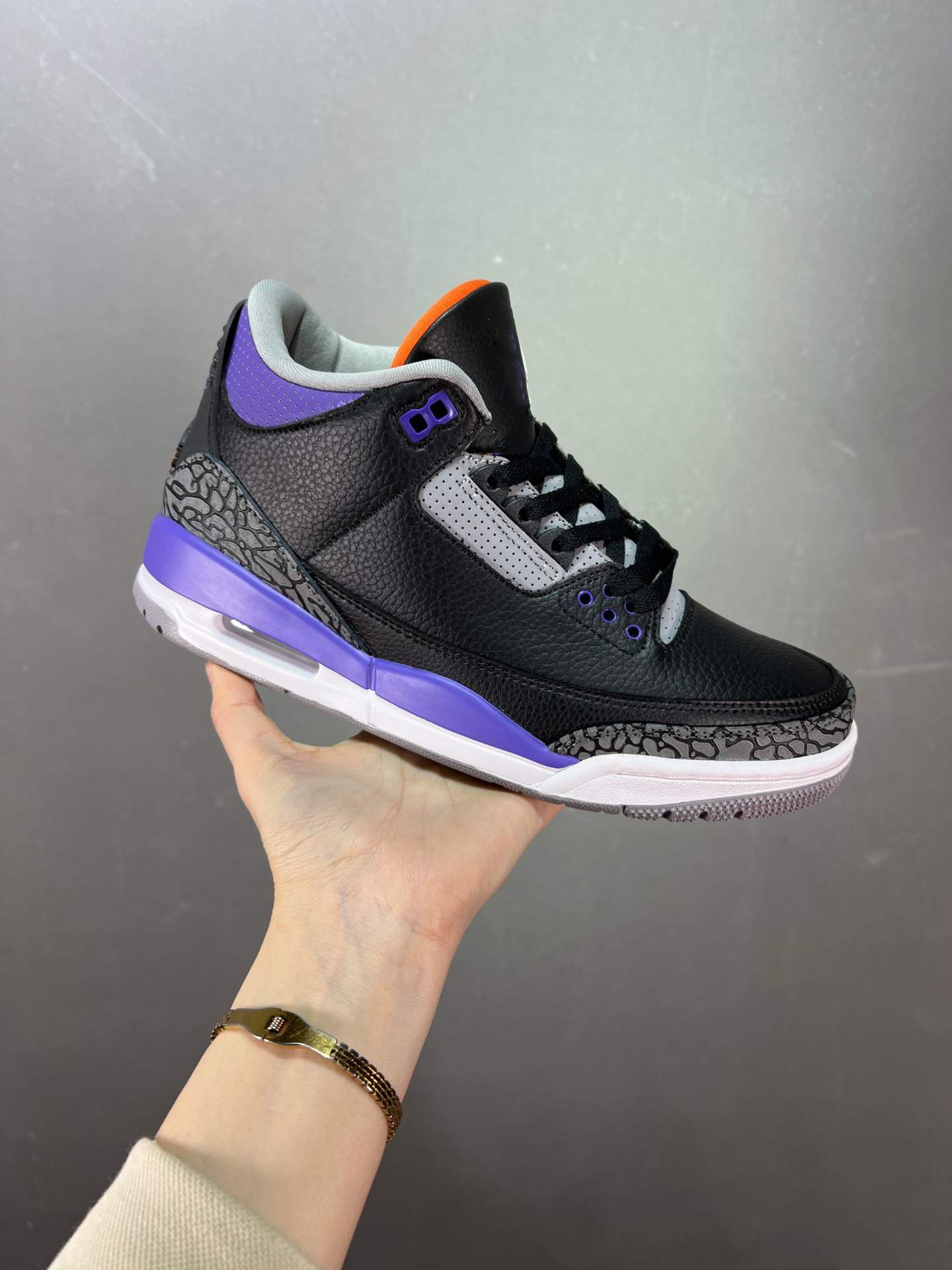 

Hide wear-resistant all-match high-top casual shoes anti-slip breathable sneakers designer trend personality basketball shoes, Black