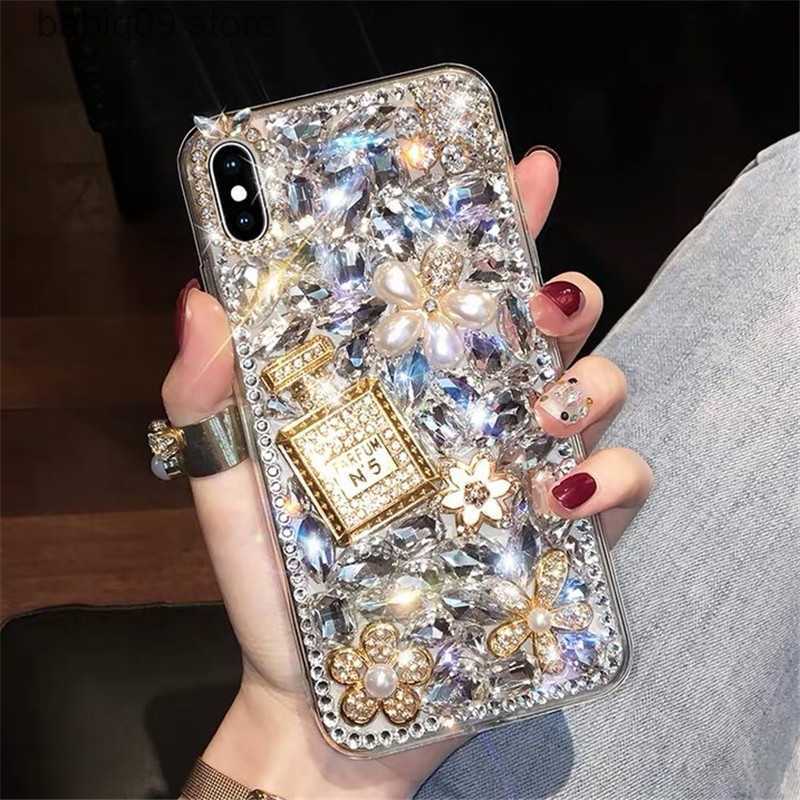 

Cell Phone Cases Luxury Bling Diamond Rhinestone Flower Case For iPhone 13 11 14 Pro MAX X XS MAX XR 7 8 Plus SE3 12 Pro Phone Case Pearl Crystal T230419, New style 1
