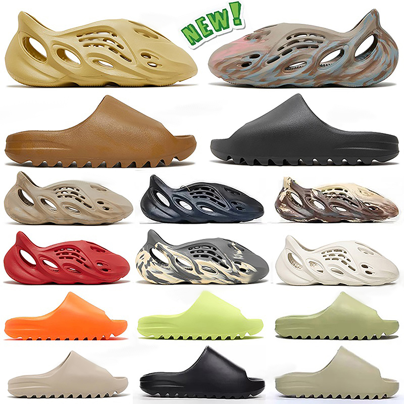 

Designer Slippers Men Woman slider Foam Runner Vermillion Mineral Blue Onyx Pure Sandals Slide Slipper Ochre Bone Resin Clog Desert Ararat runr slides shoe 36-48, 7/bone