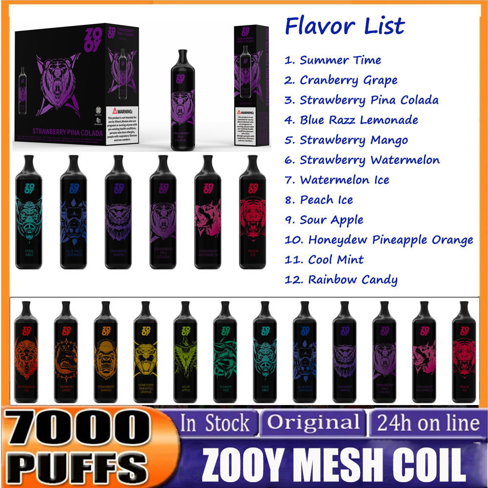 

Original ZOOY KING puff 7000 puffs bar e cigarette disposables vapes bc5000 tornado vape 650MAH 13ML prefilled vapers Bang bc5000 Disposable Vape Pen Cigarettes bar