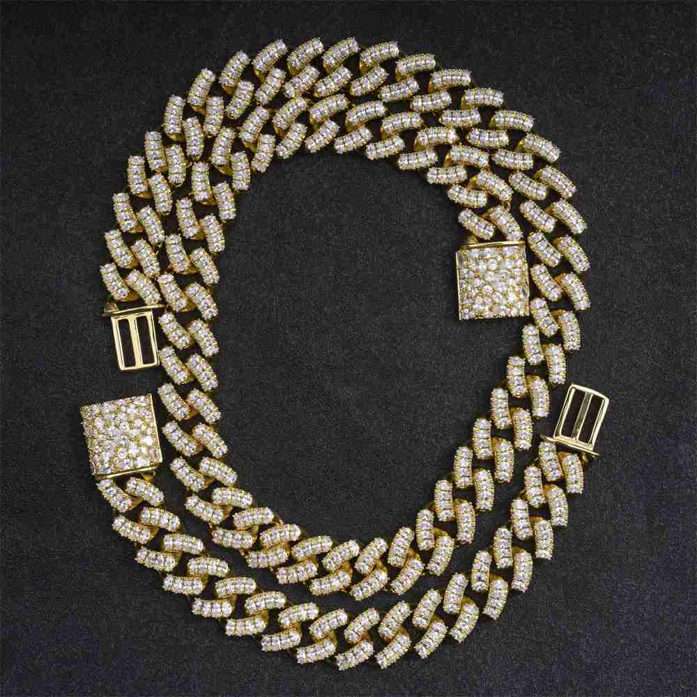 

Hip hop jewelry luxury 925 sliver GRA certificate Marquise Cut iced out wholesale diamond vvs cuban link chain