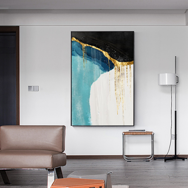 

Abstract Black Blue Mountain Canvas Painting Modern Landscape Posters And Prints Wall Art Picture For Living Room Home Decor