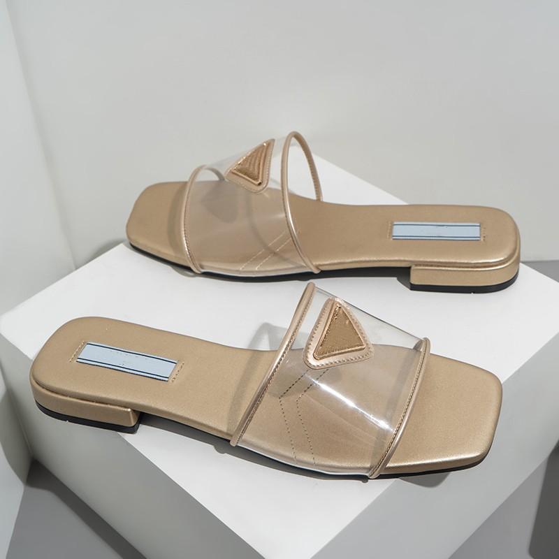 

Designer Summer luxury Sandals Slipper sandal famous designer women Fashion Genuine Leather slides Metal Chain Ladies Casual shoes, Silver