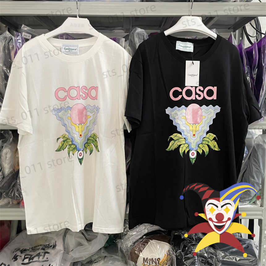 

Men's T-Shirts Casablanca T Shirt Men Women Oversized Table Tennis Bat Short Sleeve T-shirt Top Tees T230419