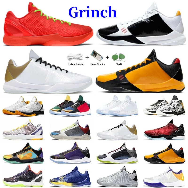 

Kobe 6 Protro Reverse Grinch Men Basketball Shoes Mamba Zoom All-Star Del Sol Mambacita Alternate Bruce Lee 5 Rings Lakers Mens Trainers Outdoor Sports Sneakers