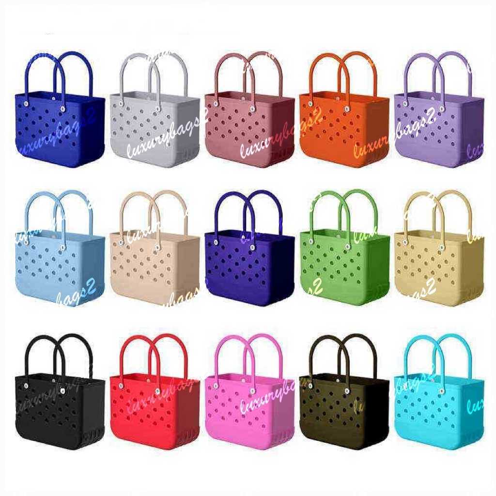 

Rubber Beach Bags EVA with Hole Waterproof Sandproof Durable Open Silicone Tote Bag for Outdoor Beach Pool Sports, Purple