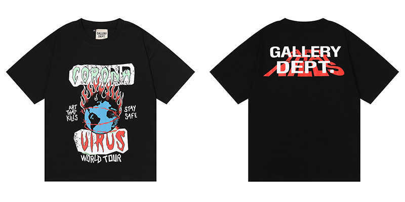 

Fashion Designer Clothing Tees Rock Tshirt Galleryes Depts Graffiti World Parade High Street Men's Women's Summer Trend Loose Short Sleeve T-shirt Hip hop TShirts Tops, Black
