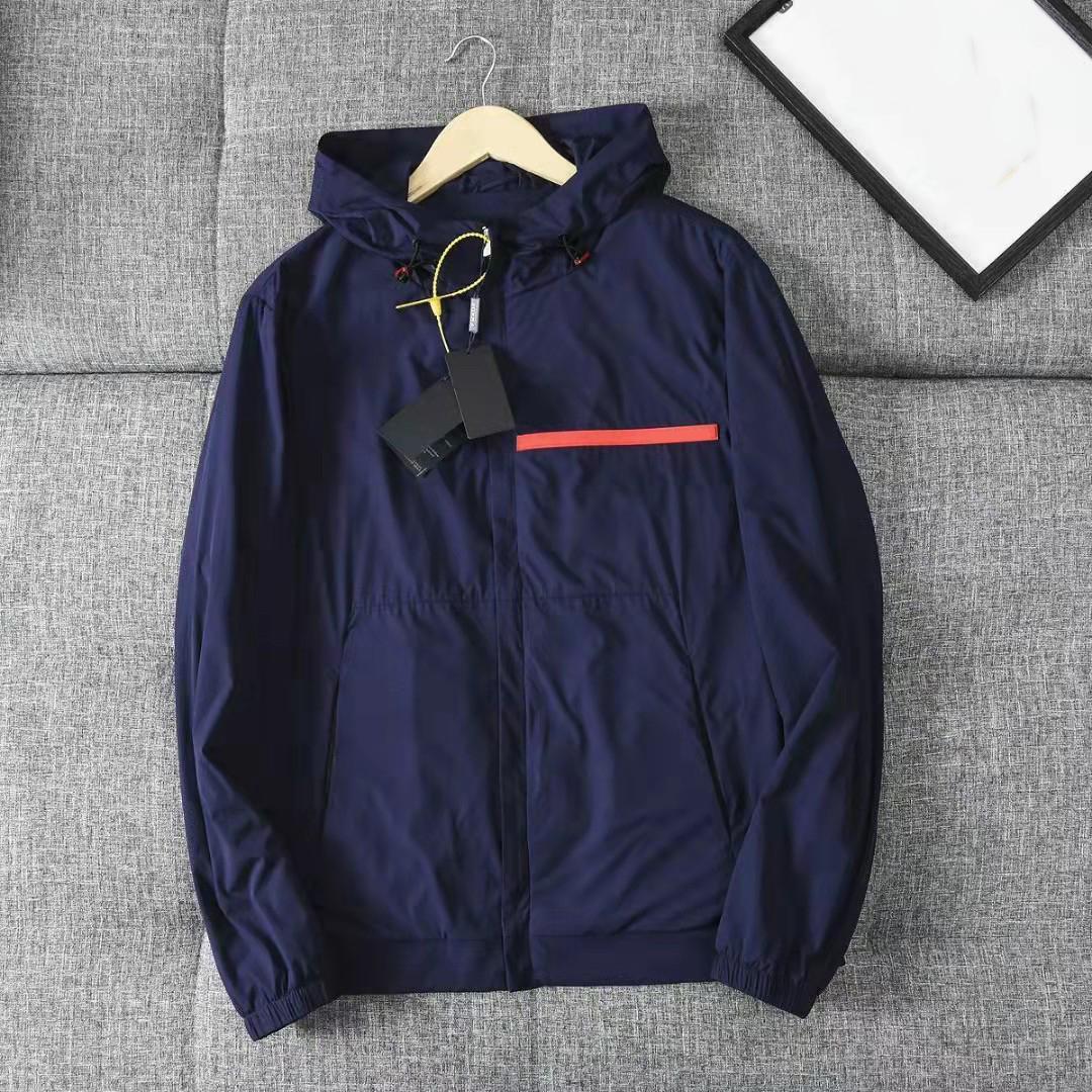 

Mens Jackets Hooded Man Coat Spring Autumn Windbreaker Long Sleeves With Letters Budge Fashion Jacket Designer Slim Clothing -2XL kQr, White