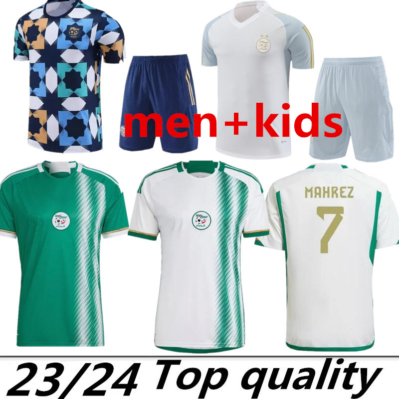 Algerie voetbalshirts MAHREZ 2022 thuis uit BOUNEDJAH FEGHOULI BENNACER ATAL 22 23 Maillot De Foot Algerije trainingspak voor kinderen, kort