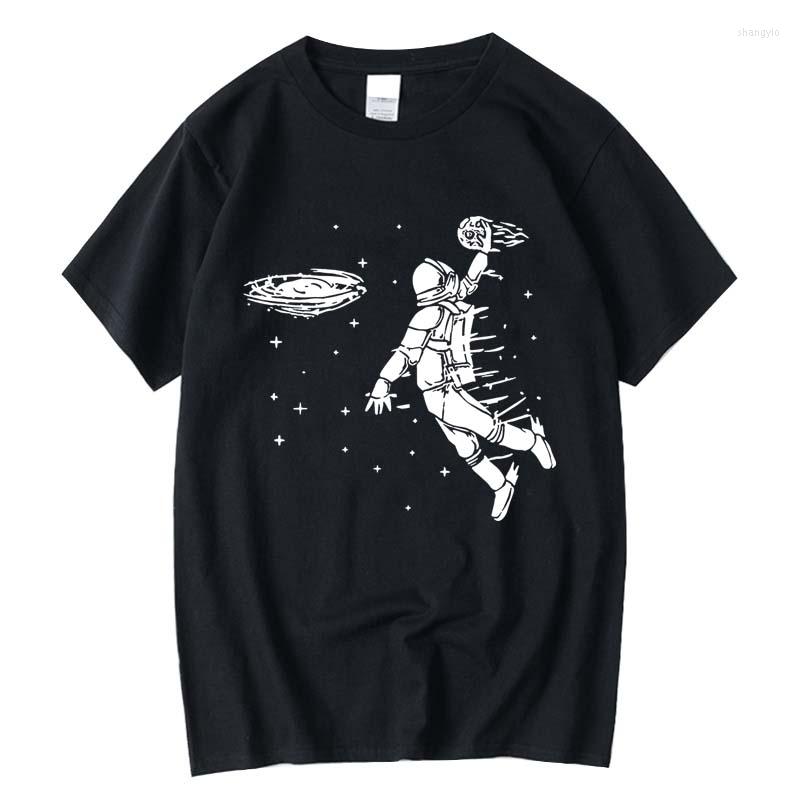 

Men's T Shirts XIN YI Men's T-shirt High Quality Funny Astronaut Printed Loose Cool O-neck Shirt For Men Short Sleeve Male Tees, Black--2018311