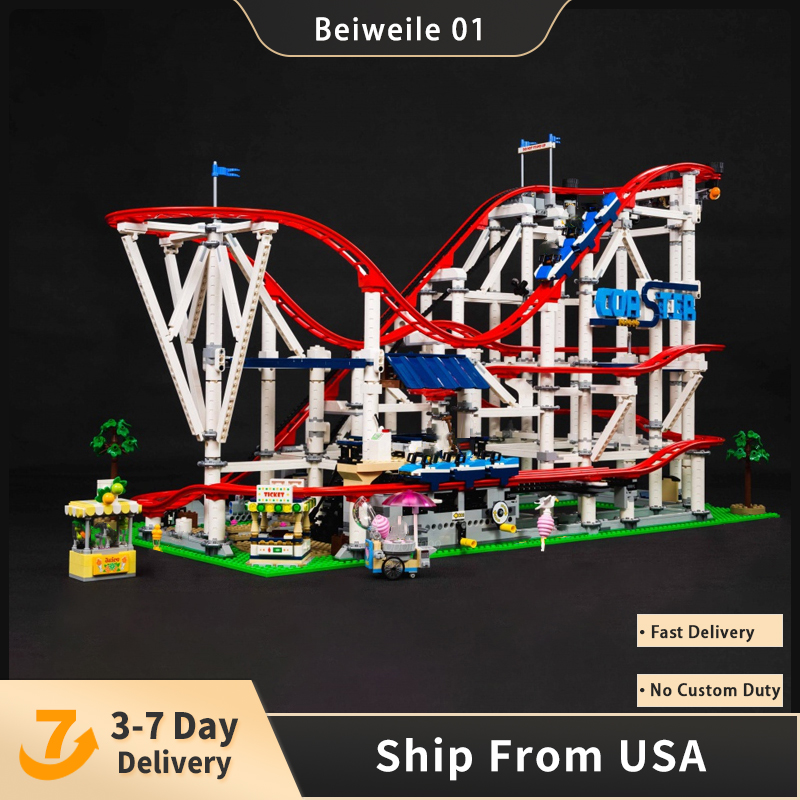 

The Roller Coaster Creator Block 4619pcs Boy Dreams Model Building Blocks Compatible with 10261 education Toys 10261