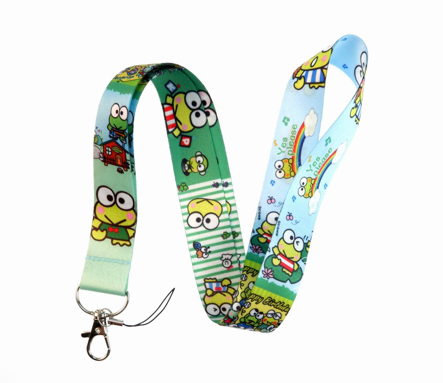 Designer keychain Cute frog Lanyard Strap for Cellphone Key Chains ID Card Badge Holder Keychain Hanging Rope Keycord Neckband Accessories dhgate-image-859989657