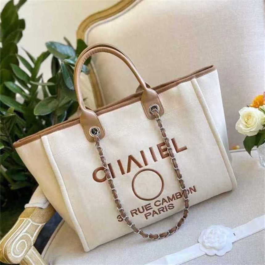 

50% off Women's Classics Luxury Handbags Beach Pearl Canvas Embroidered Chain Packs Bag Small Large Pack NJ09, B2