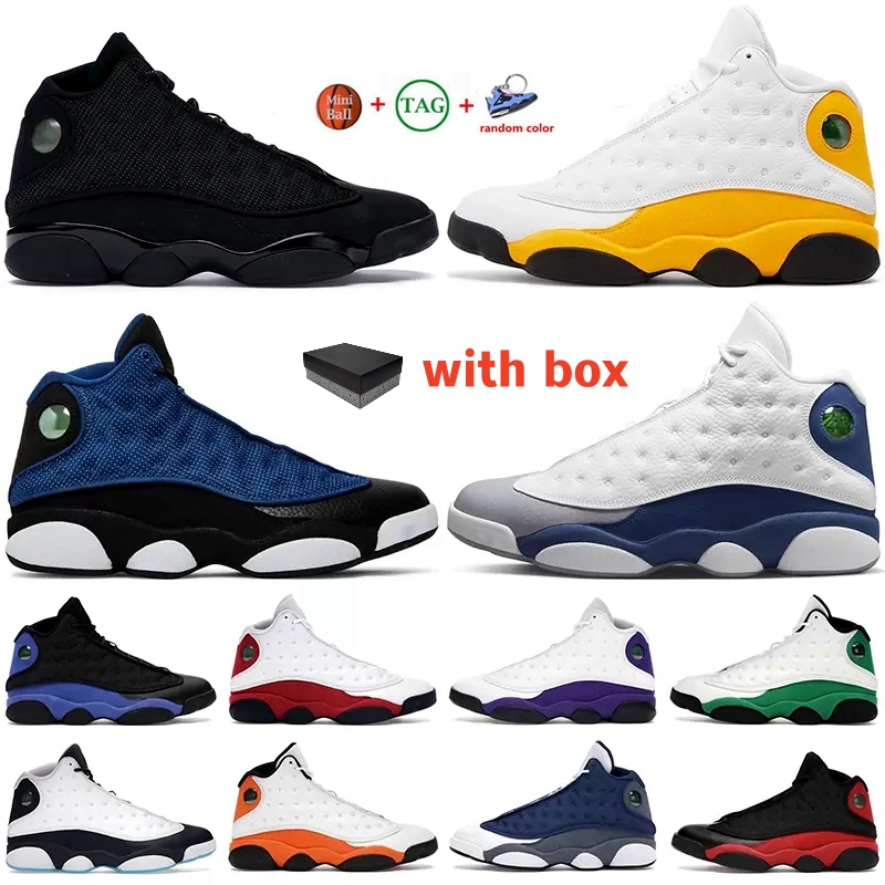 

2023 Men Jumpman 13 13S Basketball Shoes Mens High Flint Bred Island lucky Green Red Dirty Hyper Royal Starfish He Got Game OG Black Cat Court Purple Grey Toe Sneakers, 15