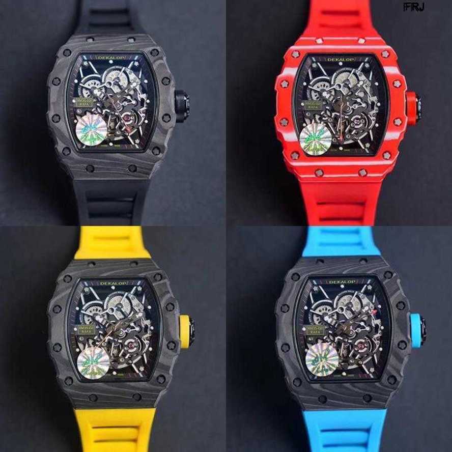 

Milles Watches Richads Mile Zf Richards Carbon Fiber Royal Hollow Oak Fully Automatic Mechanical Noble Miller Rm3502 Mens Frj Frj, Black carbon fiber black strap with